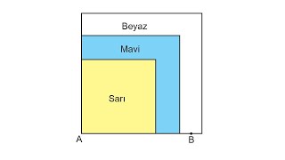 Kare şeklindeki sarı mavi ve beyaz kartlar ikişer kenarları ve birer köşeleri A noktasında çakışac [upl. by Beverly618]