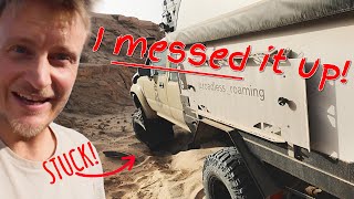 Mistakes Were Made  The First Time I Get Stuck In Sahara Desert  Overlanding Africa  ep21 [upl. by Ajad]