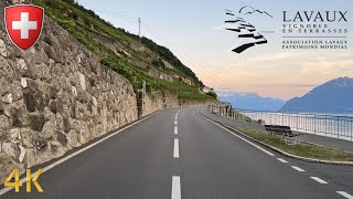 Scenic Drive Through Lavaux 🇨🇭  Switzerlands Breathtaking Terraced Vineyards  4K Scenic Drive [upl. by Dunn60]