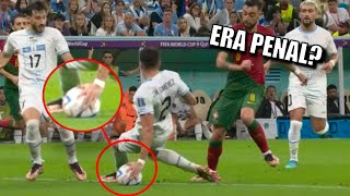 PÓLEMICA en el MUNDIAL Era PENAL para PORTUGAL  Uruguay vs Portugal [upl. by Howland782]