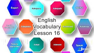 English Vocabulary  Lesson 16  Adiposity Adjective Adherence Addressed Adeptness  Synonyms [upl. by Zapot456]