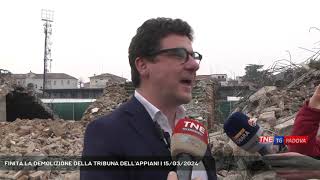 FINITA LA DEMOLIZIONE DELLA TRIBUNA DELLAPPIANI  15032024 [upl. by Malarkey]