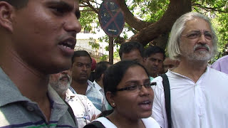 Kabir Kala Manch poet musicians Sheetal Sathe and Sachin Mali arrested for satyagraha Apr 2 2013 [upl. by Kala920]