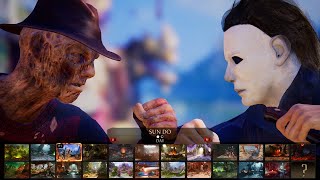 Mortal Kombat 1  Freddy Krueger Vs Michael Myers  Very Hrad [upl. by Ynelram]