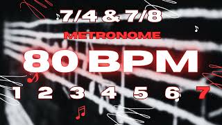 80 BPM  74 amp 78 Metronome [upl. by Rombert]