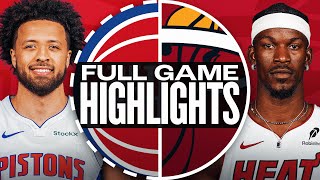 PISTONS at HEAT  FULL GAME HIGHLIGHTS  October 28 2024 [upl. by Ayotnom]