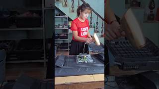 Repair striped LIVA TV screen tv repar shortvideo [upl. by Sundstrom]