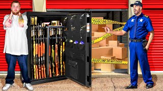 Found ILLEGAL WEAPONS In SAFE In Storage Unit FULL Of Money [upl. by Noiraa]