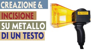 CREAZIONE E INCISIONE DI UN TESTO SU METALLO CON LASER TL30 TUTORIAL [upl. by Asilat252]