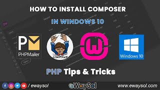 How to install phpmailer using composer  PHP Tips and Tricks  PHP Video Tutorials  eWaySol [upl. by Marigolde]