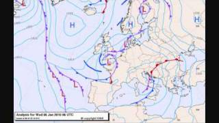 Winter 20092010 North Atlantic Frontal Analysis from KNMI [upl. by Consalve153]