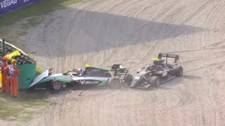 F3 2024 Italian GP Race 1  Esterson amp Wisnicki Crash [upl. by Harleigh570]