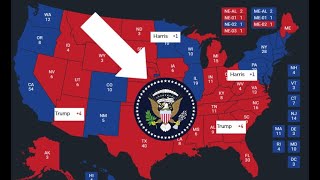 2024 ELECTION MAP BASED ON THE LATEST BATTLEGROUND STATE POLL July 26th [upl. by Kennett791]