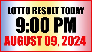 Lotto Result Today 9pm Draw August 9 2024 Swertres Ez2 Pcso [upl. by Niawd]