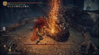 Elden ring  Magma Wyrm Makar Boss Fight Easy Kill  RuinStrewn Precipice [upl. by Elleinnad]