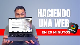 Cómo hacer una WEB PROFESIONAL en 20 minutos con Webador Constructor de webs [upl. by Githens]