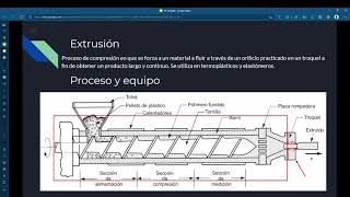 TP Proceso de Extrusion Plasticos 06 10 21 [upl. by Nudd256]