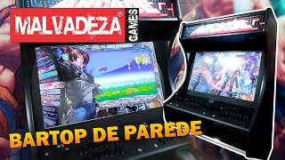 Fliperama Bartop de Parede Preto Fosco 24quot [upl. by Asenad]