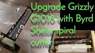 Installing a Byrd Shelix spiral cutter in a jointer [upl. by Ainirtac549]