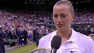 Petra Kvitova postmatch interview  Wimbledon 2014 [upl. by Pansie911]