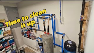 Water softener installation with Uponor Pex 😎 plumbing northjersey watertreatmentequipment [upl. by Ainelec]