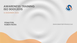 Webinar ISO 9001 Awareness Training [upl. by Nnasor]