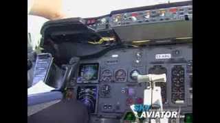 FULL LENGTH COCKPIT Estonian Air Boeing 737500 TallinnOsloTallinn [upl. by Adnylg]