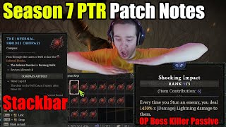 Season 7 PTR Patch Notes  Shocking Impact Sorc OP [upl. by Enelhtak576]