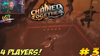 Chained Together 4 Players Single File Chain Run Part 3  YoVideogames [upl. by Quint]