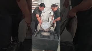 Rotating crystal stone fountain installation process [upl. by Adnac]