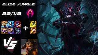 JUNGLE Elise vs Jarvan IV  EU Grandmaster Patch 1420 [upl. by Negeam114]