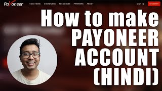 How to make Payoneer account  Hindi Guide [upl. by Kcirdnek411]