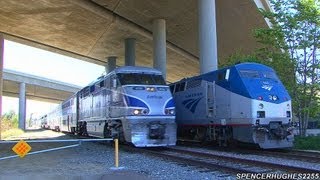 Amtrak amp BNSF Action in Sorrento Valley  Rose Canyon May 11th 2013 [upl. by Lounge]