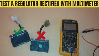 How to test a regulator rectifier RR unit of motorcycle with multimeter pulsar 150 [upl. by Other]