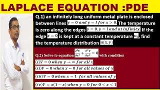 02 Laplace partial differential equation  most suaitable solution laplace PDE  Example of lpde [upl. by Legna]