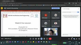 Week 6 live session  NPTEL  CS30  GPU Architectures and Programming [upl. by Gorman133]