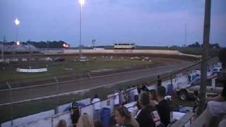 Blake Nimee 79 USAC Sprint Car Crash  34 Raceway West Burlington Iowa [upl. by Dlabihcra]