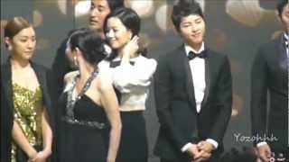 SONG JOONG KI MOON CHAE WON Cute Moment  2012 KBS Drama Awards Part1 [upl. by Ettesus]