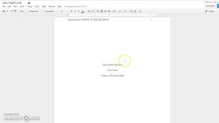 How to Format an APA Paper using Google Docs [upl. by Aicella282]