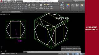 dibujo tecnico hexagono isometrico autocad [upl. by Samuel]