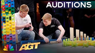 DaksDominoes Creates The Most SATISFYING Dominoes Stunt  Auditions  AGT 2024 [upl. by Etteragram]