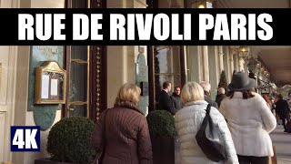 【4K】Paris Rue de Rivoli Walking Tour  December 2019 Ultra HD [upl. by Warenne922]