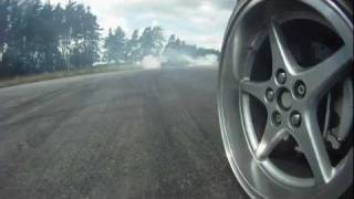 Drifting Träning Bivaröd Mustang amp Volvo [upl. by Akeenat]