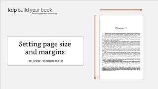 Setting page size and margins For books without bleed [upl. by Enitsenrae]