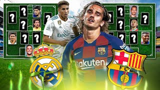 EL INCREÍBLE 11 de CRACKS APESTADOS DEL MADRID vs LOS 11 APESTADOS del BARÇA ¡¿MEJOR QUE EL ACTUAL [upl. by Schulze284]