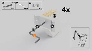 23R6008NS2BLK 23R6008NS2WAL 23R6008NS2WHT  PORTIX TWO DRAWER NIGHTSTAND ASSEMBLY VIDEO [upl. by Armbruster]