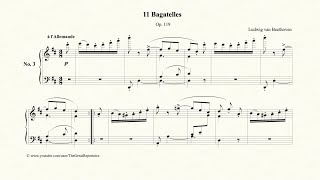 Beethoven Bagatelle Op 119 No 3 à lAllemande [upl. by Marigolde]