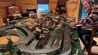 HO slot car track  AFX Giant Raceway  Run AFX cars [upl. by Courtenay]