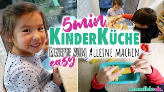 KINDERKÜCHE 👧🏻🍳 Express Rezepte amp Snacks für Kinder  Einfach schnell kochen lernen  mamiblock [upl. by Atilamrac]