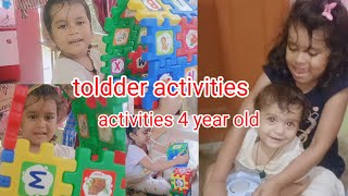 4 year baby learning activities  tolder activities 4 year old  4 साल की बच्चा ऐसे करती है बात [upl. by Yetak843]